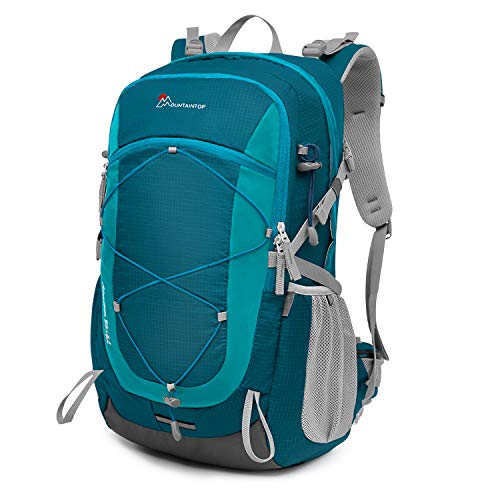 Mountaintop 40 Liter Unisex Hiking/Camping Backpack (Dark green)