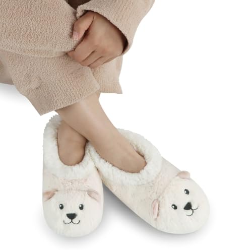 Image of Snoozies Barnyard Animal Slipper Socks for Women