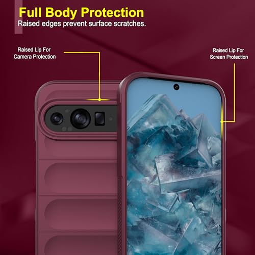 Image of Zapcase Back Case Cover for Google Pixel 9 Pro | Compatible for Google Pixel 9 Pro Back Cover | Liquid Silicon Magic Case with Camera Protection | Plum