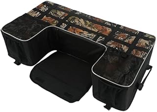 ATV Rear Storage, SUNPIE ATV Back Rack Storage Seat Bag Storage Cargo Rear Gear Seat Bags w/Cushion Water Resistance Universal Kit for All ATV