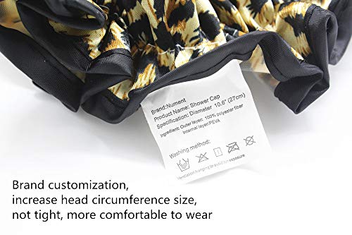 Beautiful Home Double Layer Leopard Print Shower Cap #TOP10