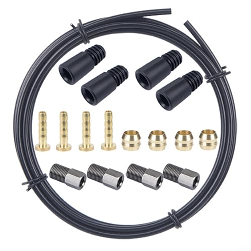 Kit de reparación de líneas de freno hidráulicas para bicicletas de 2,5 m de largo con accesorios necesarios para reparaciones eficientes (A)