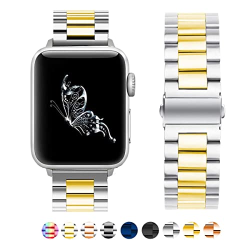 Bracelet de remplacement iWatch chic bicolore idéal pour le bureau