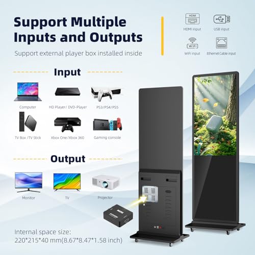 Image of 32 Inch Digital Signage Display Touchsreen, Advertising Kiosk IPS LCD Screen, Indoor Floor Standing Customizable Commercial Totem, Android System, Interactive Display Poster Auto Media Player