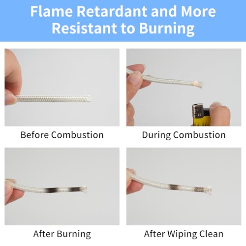 KToyeang 11 Gauge High Temperature Wire 16.4Ft, -76-932 ℉ 11 AWG Mica Fiberglass Electronic Copper Wire Insulated Heat Resistant High Temp Electronical Flexible Cable for Lamp Boiler Heater Kiln