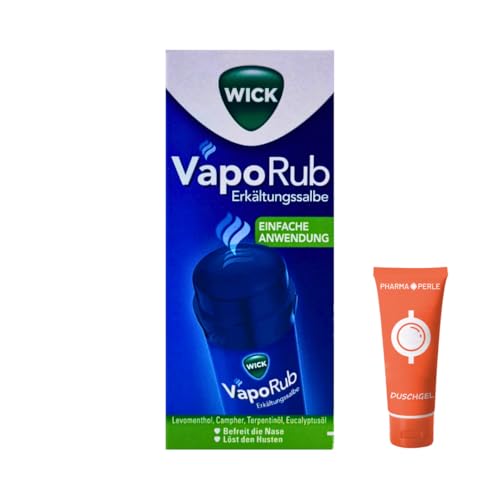 WICK VapoRub Erkältungssalbe 35 g I Handlicher Stick für gezieltes Auftragen I wohltuende Dämpfe bis 8 Stunden I angenehm bei Husten, Schnupfen & Heiserkeit I Spar-Set plus Pharma Perle give-away (1x)