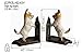 Decorative Bookends - Cast Iron Dogs Sculptural Bookend Pair - Heavy Duty Dog Statue, Vintage Shelf Décor