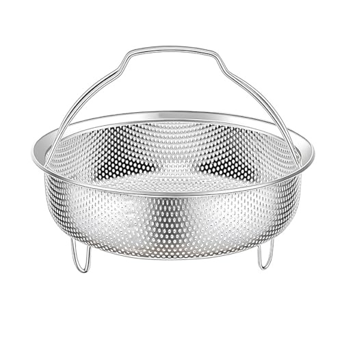 Cesta de drenaje de acero inoxidable con asa, escurridores de drenaje para huevos de arroz, vegetales y carne
