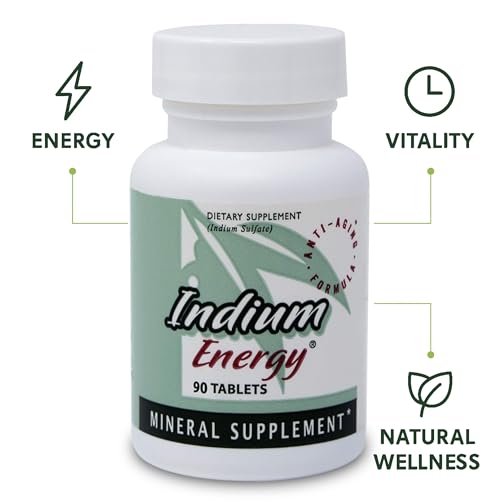 Image of EAST PARK Research Indium Energy Dietary Supplement Tablets - Indium Trace Mineral Formula with Olive Leaf Extract - Adult Daily Use - Simple Wellness Support - 90 Count