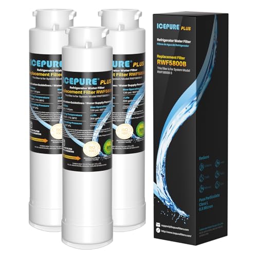 Image of ICEPURE PLUS RWF5800B Replacement for Frigidaire EPTWFU01 EWF02, PureSource Ultra 2, Pure Source Ultra II, SCWFTCTO, GP006, MR022, JO22, BO022, DE022, TH-01, 1007, Refrigerator Water Filter, 3PACK