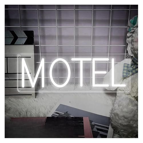 Enseigne néon à intensité variable pour éclairage mural de motel et magasin