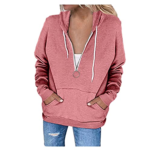 BEUU Womens Drawstring Hoodie Jacket, Long Sleeve Basic Hooded Sweatshirt Zip Up Casual Tops with Pockets for Teen Girls N-Ew Arrival Christmas Tree Sweatshirt Womens Hooded Sweatshirt Zip Up