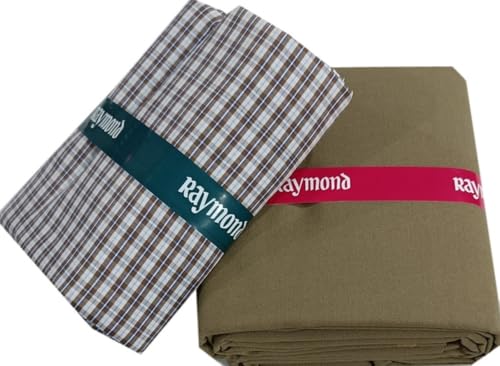 Image of Raymond Premium Unstitched Formal Shirt Fabric, Cotton Blend Stripes, 150 x 150 cm, Regular Fit, Professional Wear Collection