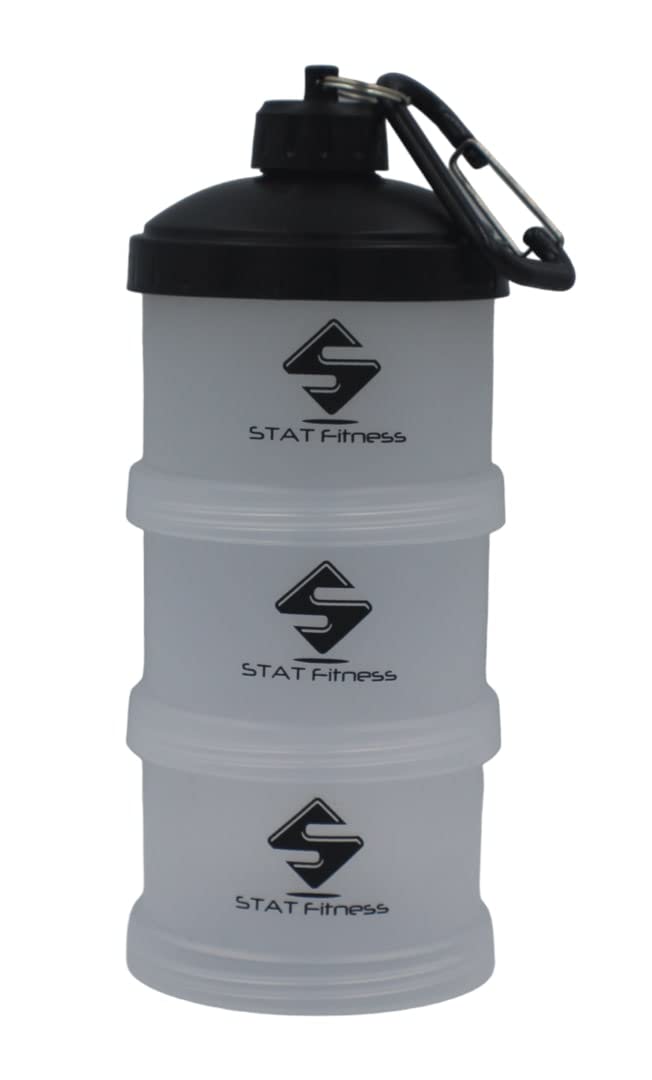 STAT Fitness Stacker - Portable Powdered Supplement Travel Container (2)