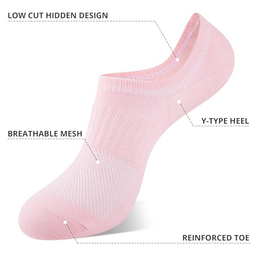 Heatuff Womens No Show Socks, Thin Cotton Invisible Low Cut Socks for Women with Anti-Slip Design 6/8 Pairs2