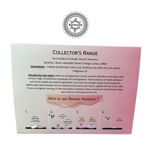 Aaranyam Serenity Aromatherapy Shower Steamers - 6 Tablets pack of 2 Shower Bombs with Essential Oils for Stress Relief, Self Care, Relaxation Perfect for Women & Men - Image 3