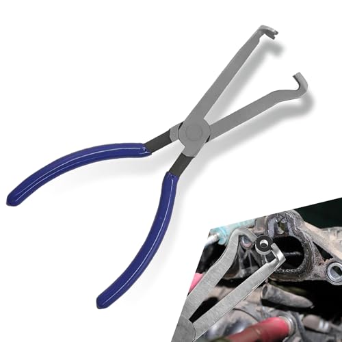 Electrical Disconnect Pliers, Rake Jaw Design Rust Resistant Carbon Steel Automotive Wiring Disconnect Cut Wire Separation Pliers, Easy Grip Handle Portable Repair Accessory for Most Cars (Blue)