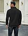 COOFANDY Men's Lightweight Quarter Zip Pullover Sweaters Casual Mock Neck Long Sleeve Fashion with Zipper for Fall Activewear Black
