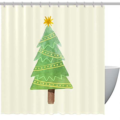 Rideau de douche sapin de Noël sans odeur de qualité supérieure - 2