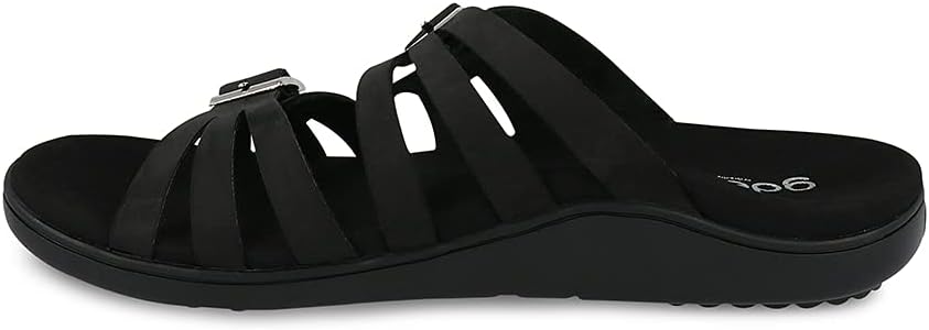 Gravity Defyer Women's GDEFY Ortal Leather Strappy Fashion Sandal - VersoShock Proven Performance Orthotic Slides - Image 3