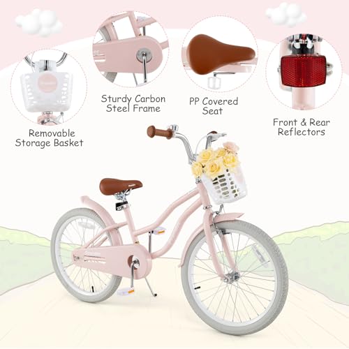 Image of BABY JOY Kids Bike, 12 14 16 18 20 Inch Boys Girls Bike w /Removable Basket