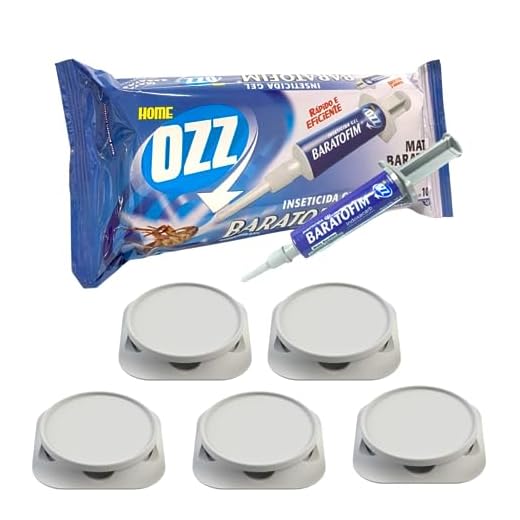 Kit Baraticida Seringa Gel Mata Baratas + 5 Porta Isca Doméstico Control Up