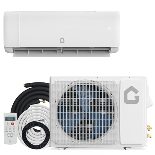 Garvee 12000 BTU Mini Split Air Conditioner,22 SEER2 Ductless Inverter AC w/ 115V, Cool Up to 750 Sq. Ft with Heat Pump System, Compatible with Alexa, White