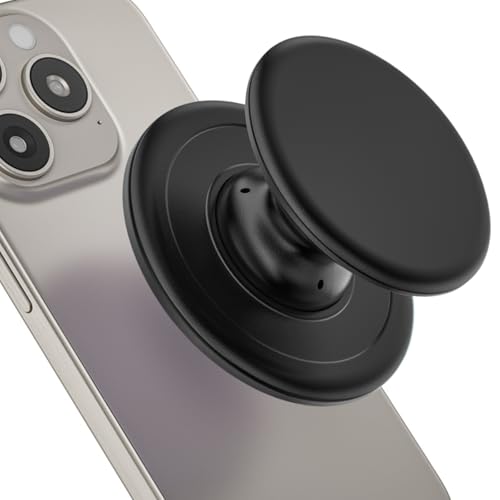Grippopso for Magsafe Phone Grip Magnetic Phone Grip Holder Magnetic Collapsible Expandible Mobile Phone Grips Stand Holder for iPhone 17 16 15 14 13 12 Series Black