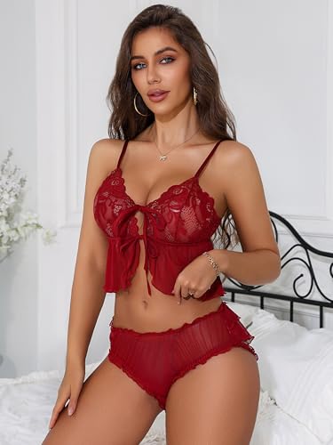 Lingerie for Women Sexy Bra and Panty Sets Babydoll Sleepwear Outfits - image 2