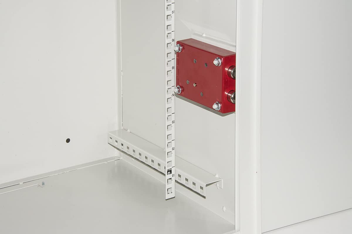LINK Armadio Rack 19" 6U Porta in Ferro Antivandalismo con Serratura Antieffrazione, dimensione cm. 40x56x33