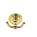 Deltana R2010-CR003 Lifetime Polished Brass 2-5/8" Solid Brass Double Robe Hook from the R Series