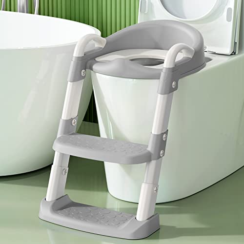 Bbfancy Potty Chair, Potty Training Toilet Seat With Step Stool Ladder For Kids And Toddler Boys Girls - Kids Potty Training Soft Padded Seat (Grey) #TOP29
