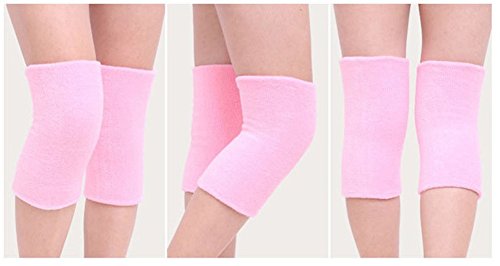 Mcolics Cotton Non-Slip Soft Absorbent Knee Pad Support Brace Protector Leg Sleeve Kneelet Thickening Extended Warm For Men & Women Outdoor Sports Running Dancing Gym Yoga Fitness, 1 Pair (Pink) #TOP1