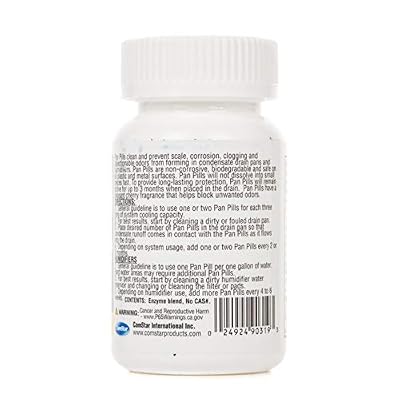 Pan Pills, 10 Pills, Condensate Pan & Humidifier Treatment Which Prevents Pan Clogging, Objectionable Odor, Scale & Corrosion with A Long-Lasting Formula, Made in USA (90-319)