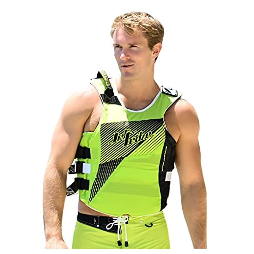 Jettribe US Coast Guard Life Vest Hyper Series | Type 3 PFD | Side-Entry Jet Ski Vest (Green, S/M)