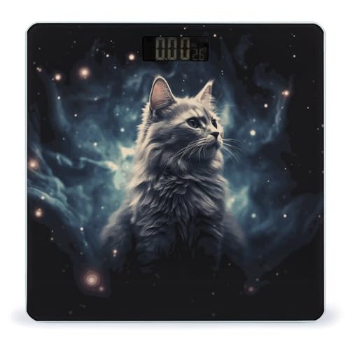 Báscula digital de baño con vidrio templado y pantalla LED miniatura 1