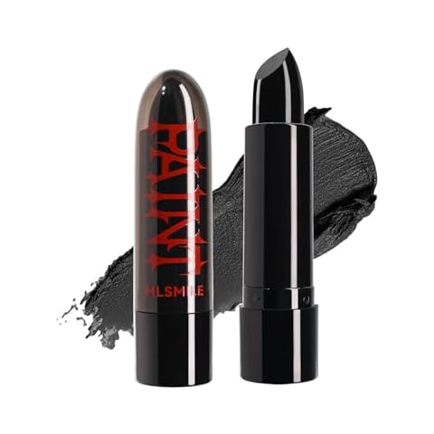 YouMedi Black Matte Lipstick, Vintage Lip Gloss Face Body Paint Stick, Matte Finish Makeup Long Lasting Non-stick Waterproof Lipstick Bold & Strong Colors Lip Gloss for Women Cover