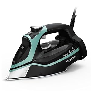 Rowenta Steam Force Stainless Steel Soleplate Steam Iron for Clothes 400 Microsteam Holes 1800 Watts Ironing, Fabric Steamer, Garment Steamer, Digital Display, Precision Tip DW9440