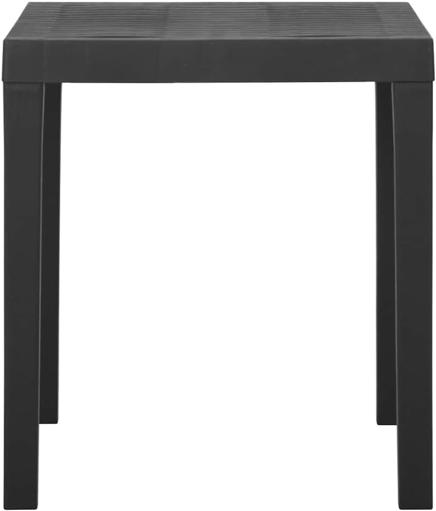 Durable Grey Plastic Outdoor Coffee Table Medium Size Lightweight Patio Furniture for Garden Balcony Patio with Rectangular Design and Easy Maintenance