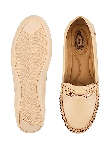 Image of Shoetopia Women's Comfort Loafers - Soft Sole Slip-On Moccasins with Horsebit Detail | Casual & Office Wear Flats