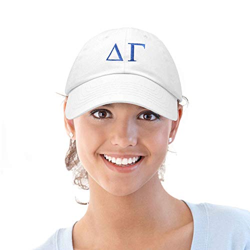 Image of DALIX Delta Gamma Sorority Hat Womens Greek Letters Embroidered Baseball Cap