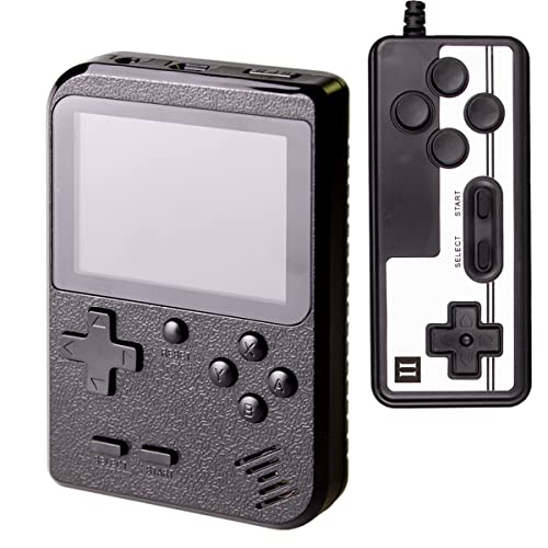 RFiotasy Handheld Game Console with 400 Classical FC Games Console 2.8-Inch Color Screen,Supporting 2 Players,Gift Christmas Birthday Presents for Kids, Adults(YJ-Black)