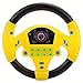 Garosa Controlador de conducción simulado 21 x 3.5 x 21cm Copiloto Volante simulado Juguete de música Educativo para niños Niños 4 5 6 años(Amarillo)