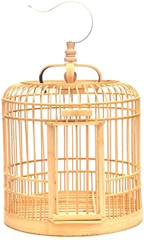 jaula Jaula de pájaros Jaula de pájaros de bambú hecha a mano for jaula de pájaros de loros pequeños Jaula de pájaros simple Jaula ornamental, adecuada for pájaros pequeños, canarios, decoración de ja