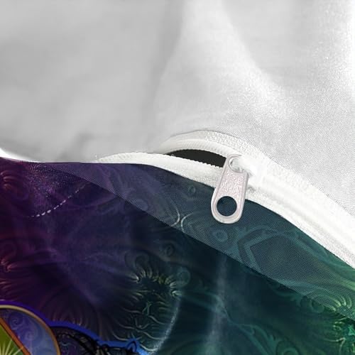 Housse de couette géométrie sacrée confort premium parure de lit 140x200 - 8