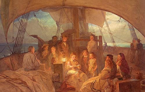 Lienzo decorativo El barco de emigrantes para inspirar tranquilidad en las paredes del salón