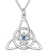 Keltische Halskette aus 925er Sterlingsilber, Irischer Keltischer Knoten, Evil Eye Anhänger, Hals...