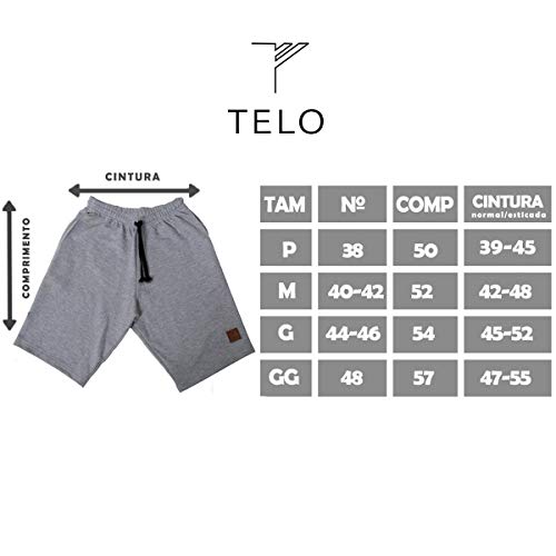 Kit com 3 Bermudas de Moletom Masculinas - Telo (G)