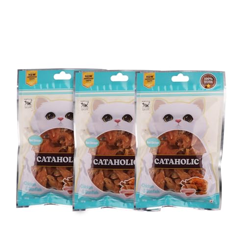 Image of Cataholic Soft Chicken and Sunfish Spiral Treats for Cats and Kittens, Nutritional, Easily Digestible and Healthy Snacks for Training and Rewards, 50 gm Each (Pack of 3)