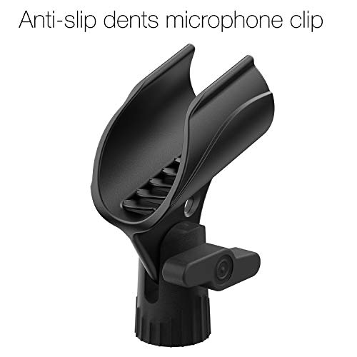 Moukey Desktop Mic Stand, Adjustable Desk Mic Stand With Non-Slip Mic Clip, Universal Table Mic Stand With 5/8" Male To 3/8" Female Screw For Blue Yeti Snowball Spark And Other Microphone, Mms-2 #TOP2